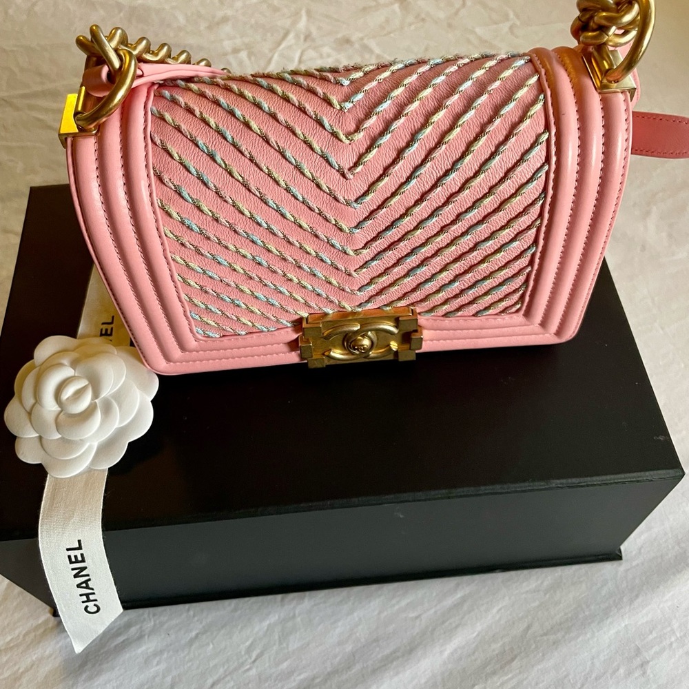 Small Pink Chanel Boy bag